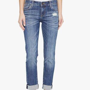 Kut from the Kloth Boyfriend Jeans with folded cuff size 0